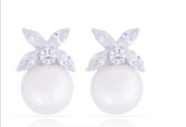 Kennedy Floral Pearl Earrings from Ana Bellagio