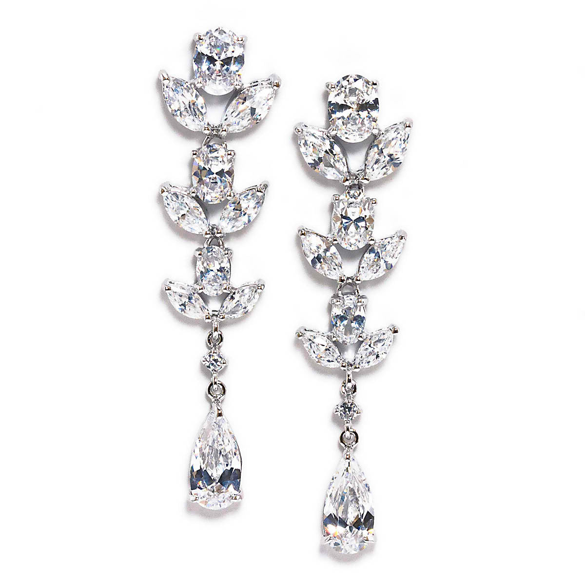 Cambria Floral Cubic Zirconia Earring | Anna Bellagio