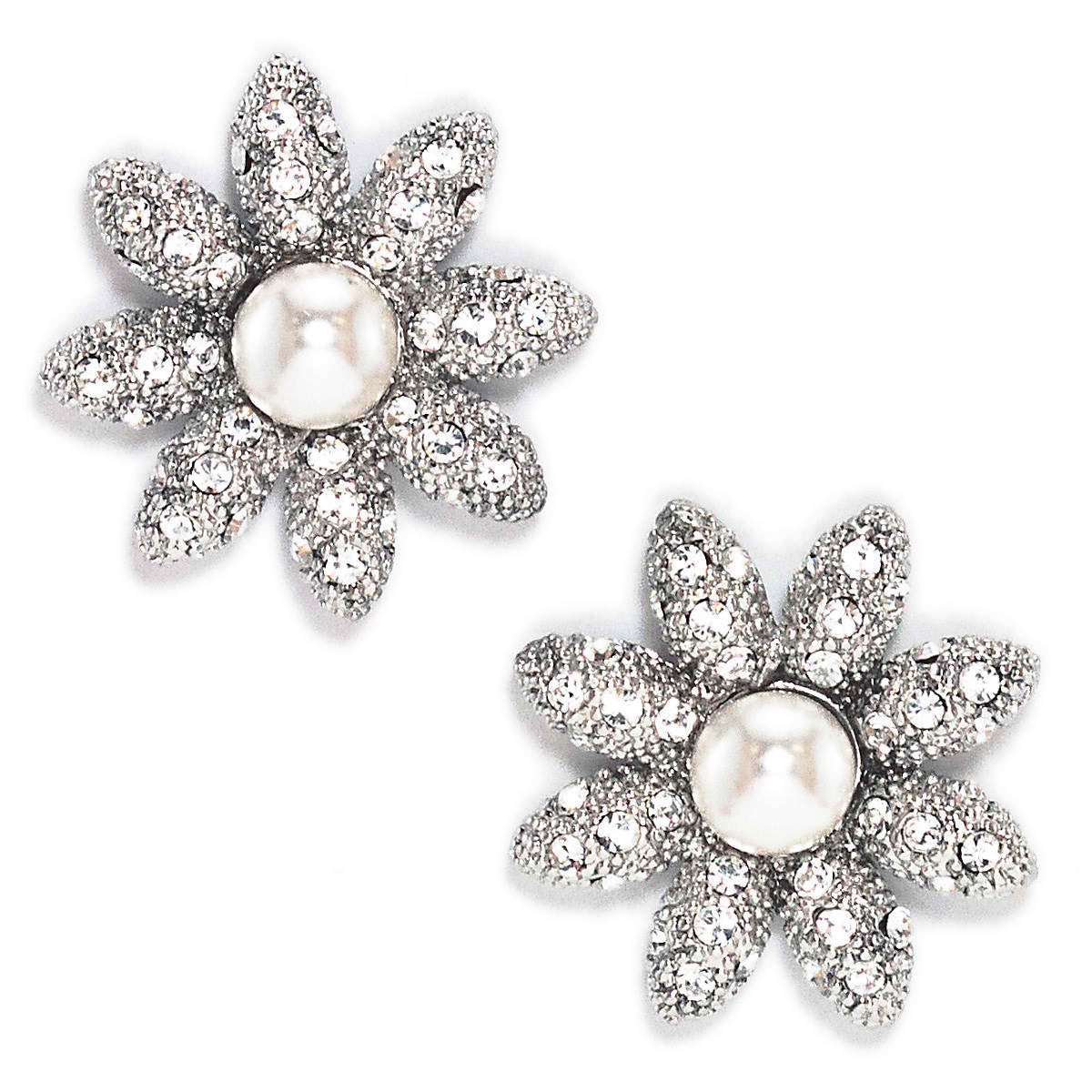 Daisy Crystal and Pearl Earring from Anna Bellagio