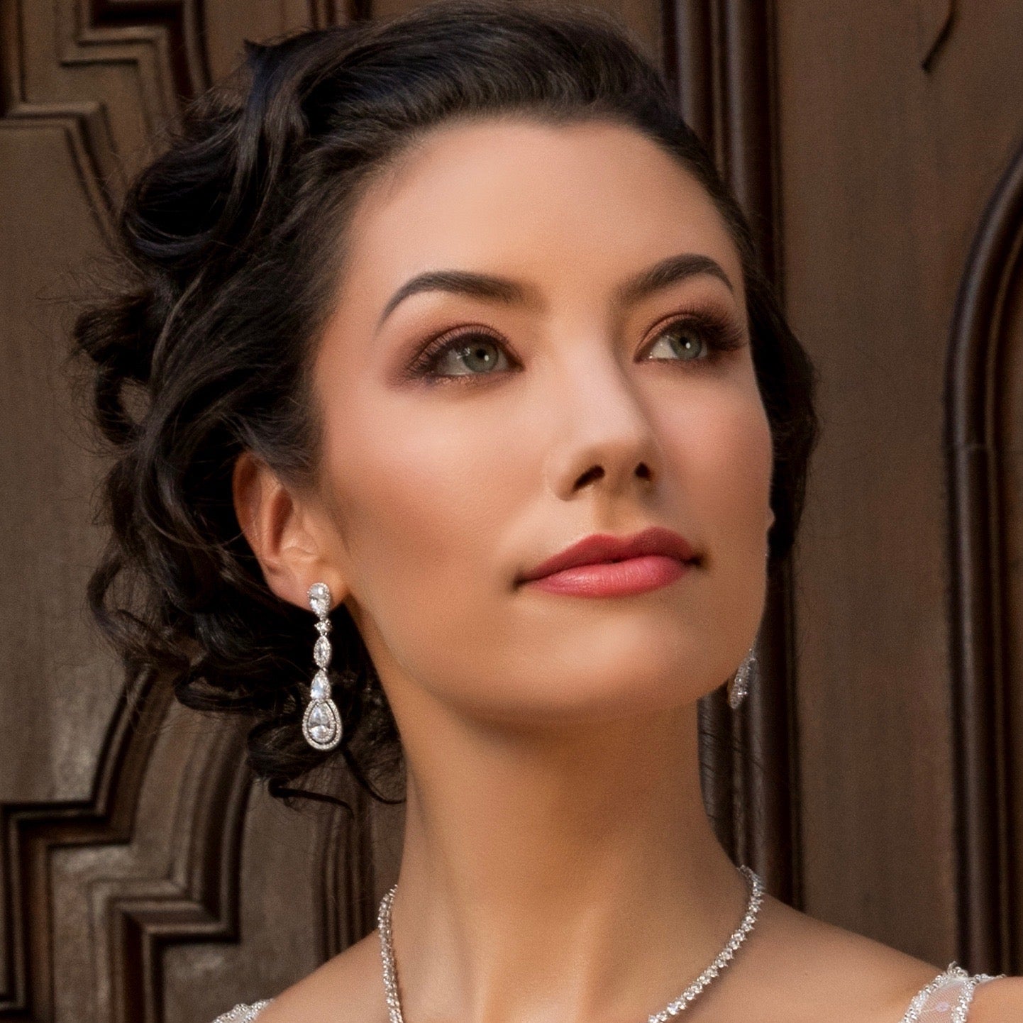 Airelle Cubic Zirconia Earrings on Model