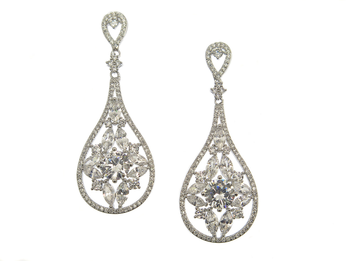 Guenevere Crystal Statement Earrings from Anna Bellagio.