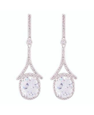 Adora Sleek Linear Crystal Dangle Earrings