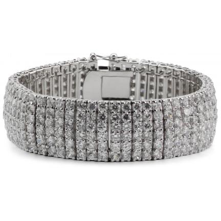 Allanna Cubic Zirconia Bracelet Six Rows of Gorgeous round stones from Anna Bellagio
