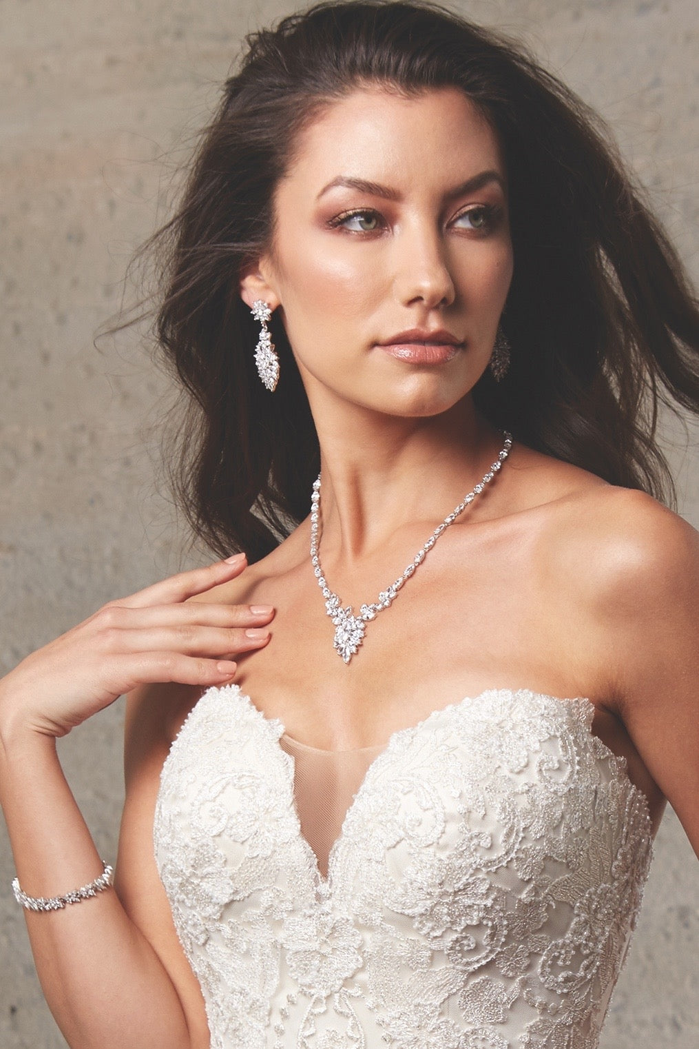 Anelle Necklace on Model 2