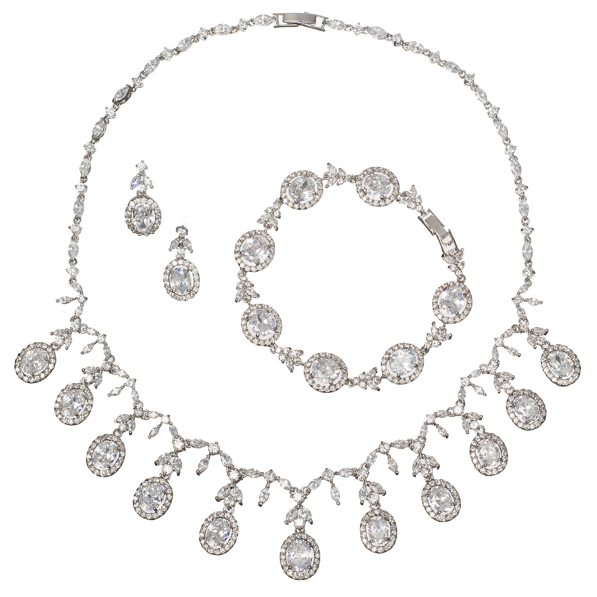 Ansley Necklace, Ansley Bracelet and Ansley Drop Earrings.