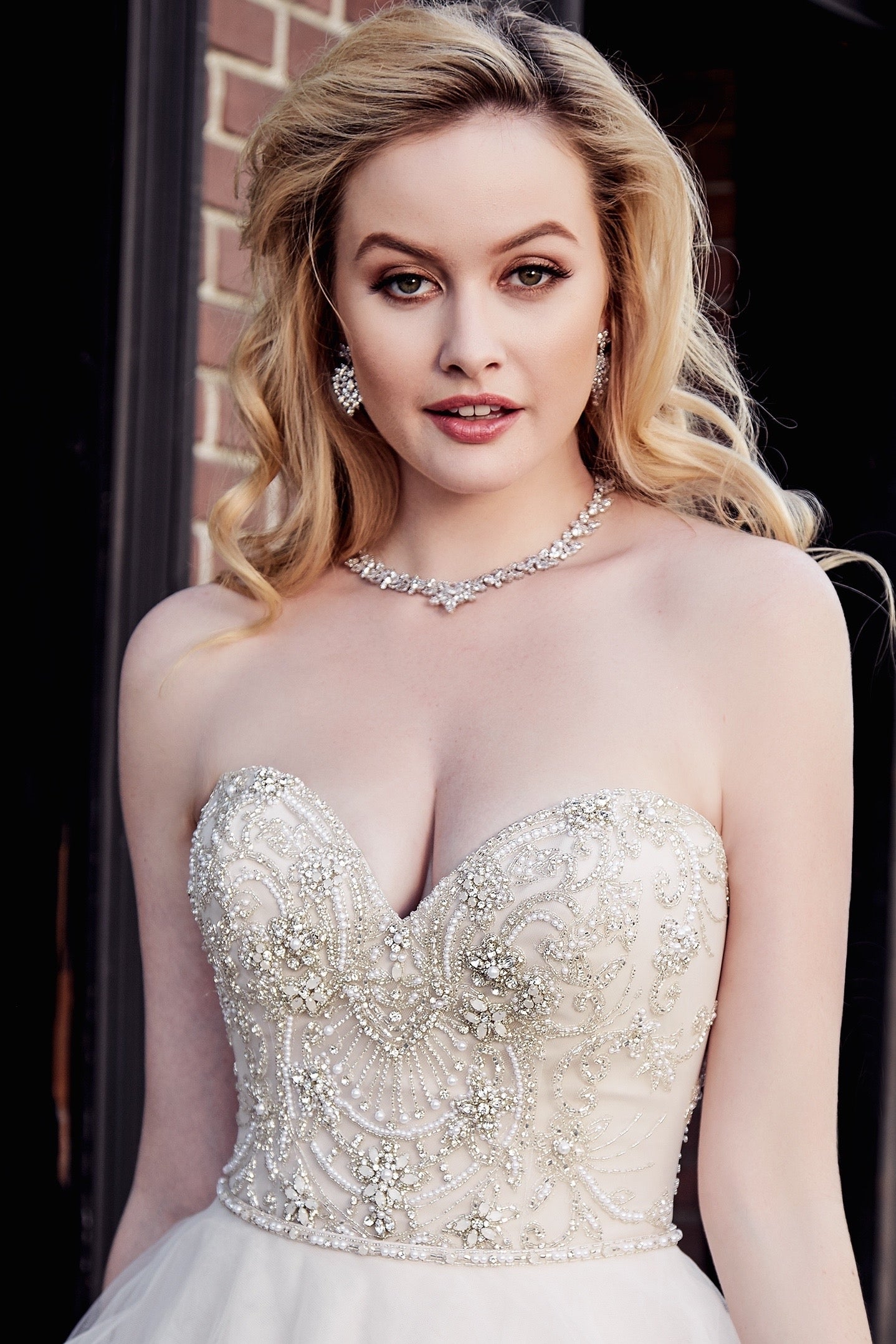 Bluma Floral Statement Earring | Anna Bellagio Model Image