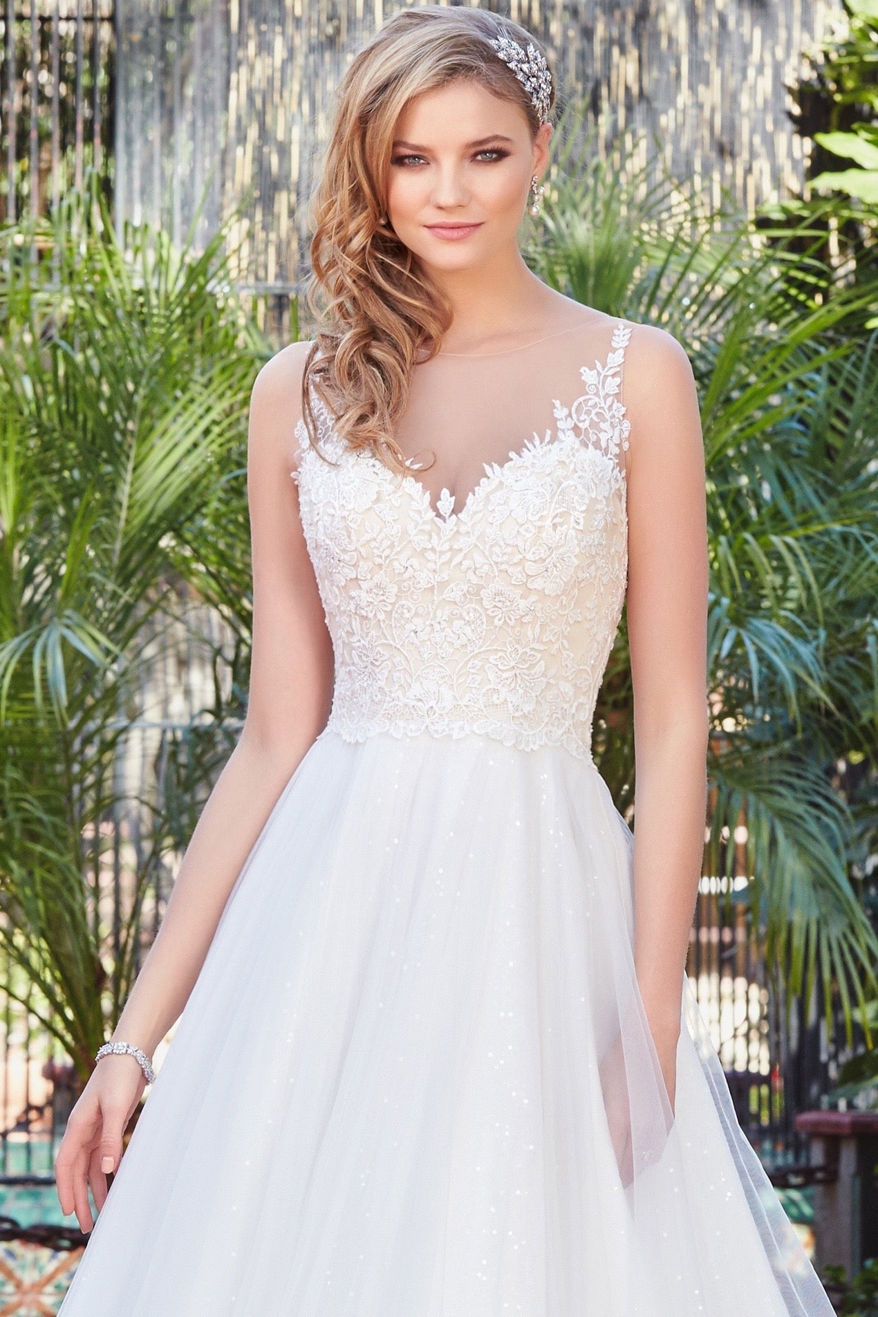 Carrine Modern Chic Pearl and Cubic Zirconia Earring | Anna Bellagio Model Image