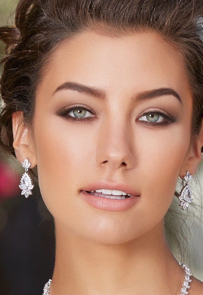 Chiesa Floral Earrings | Anna Bellagio Model Image