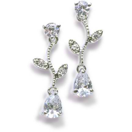 Chloe Cubic Zirconia Earrings | Anna Bellagio