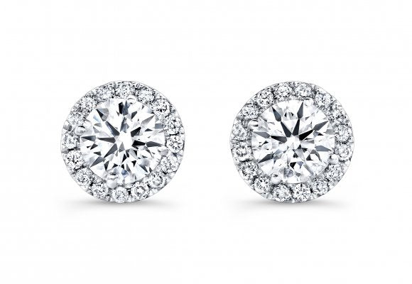 Halo Petite Cubic Zirconia Stud Earrings