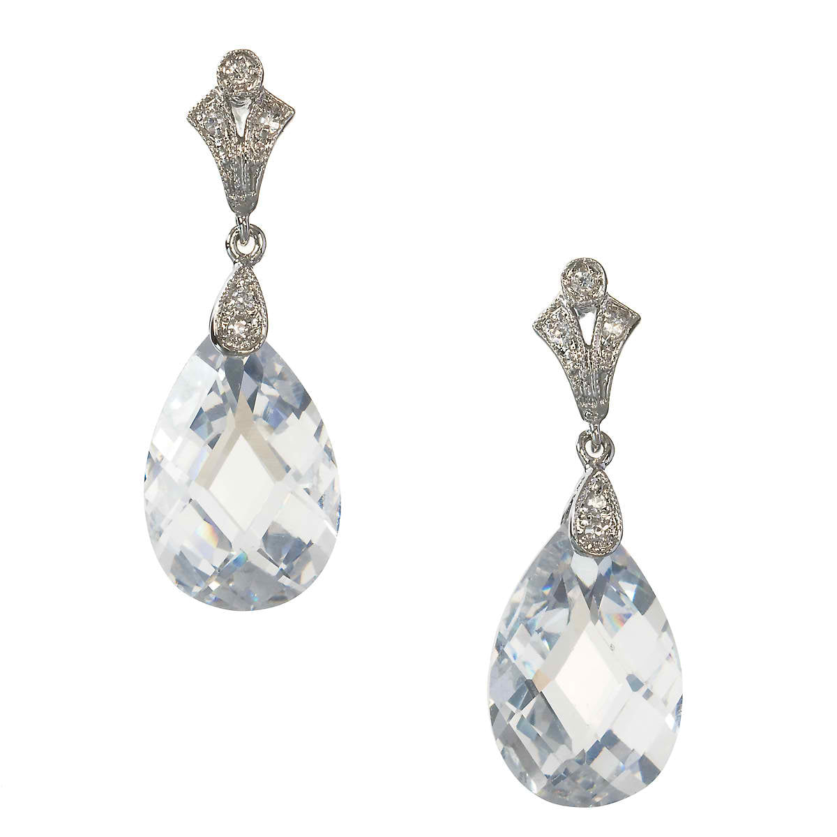 Erin Swarovski Crystal Art Deco Bridal Drop Earring from Anna Bellagio