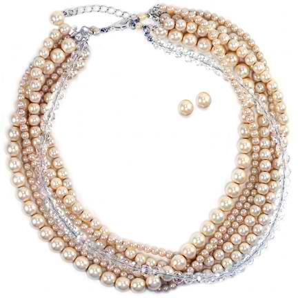 Eleanora Necklace and Earring Set from Anna Bellagio.