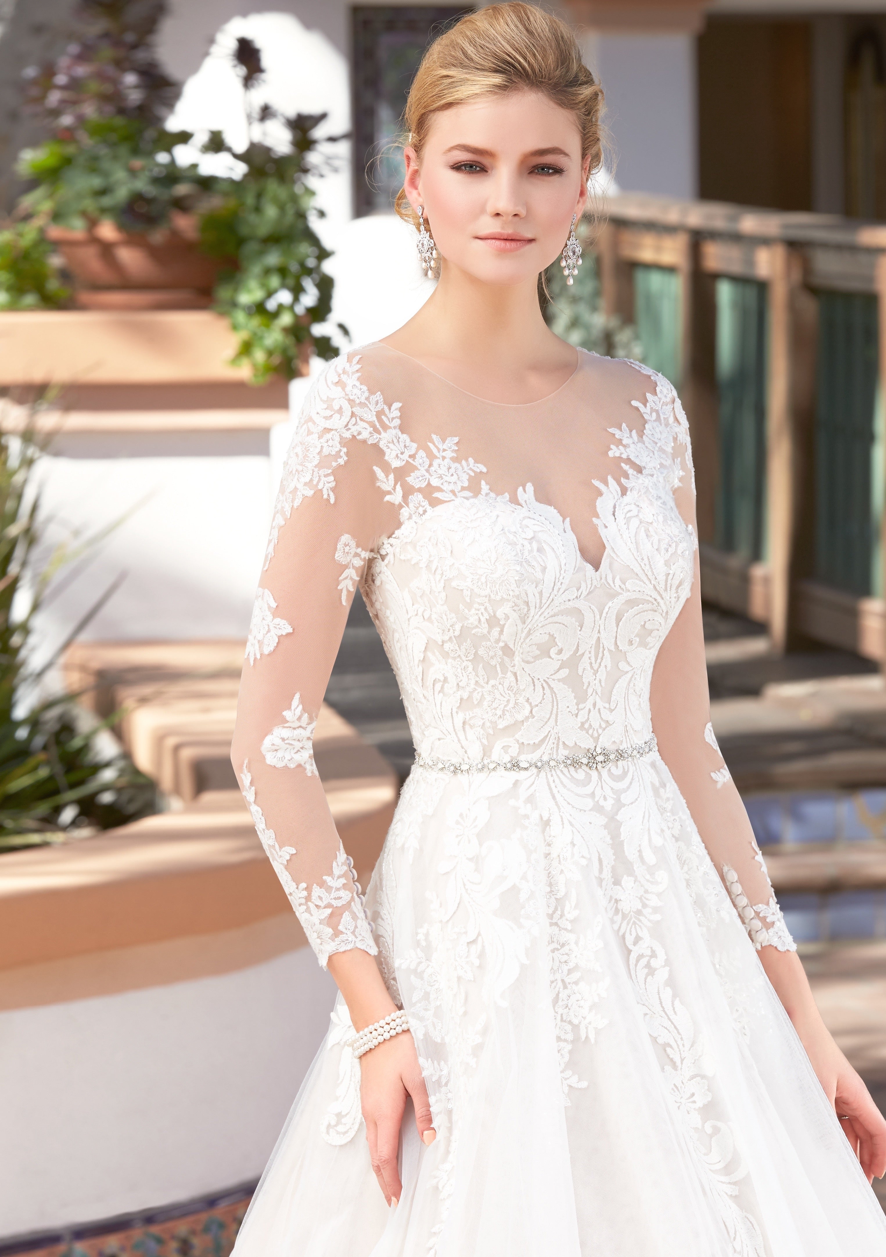 Eliana Bridal Bracelet with Kitty Chen Bridal Gown