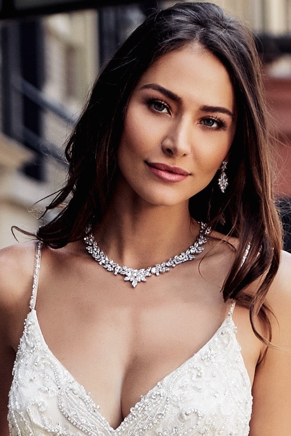 Everley Necklace on Model 1