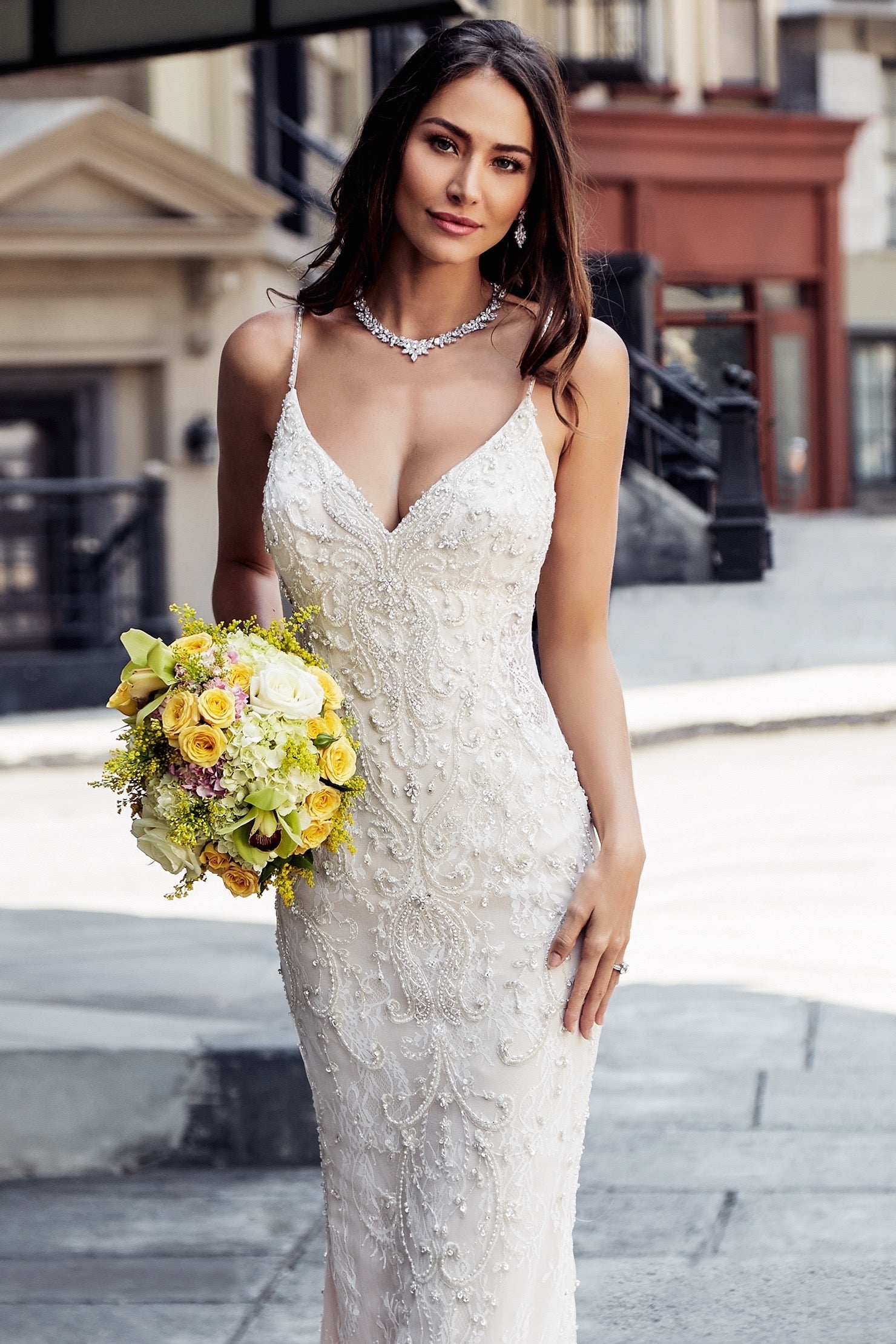 Everley Necklace on Model 4