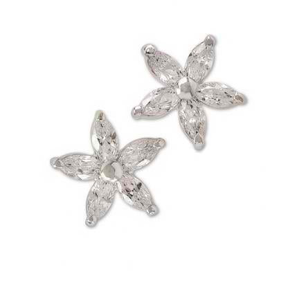 Fiorella Swarovski Crystal Flower Earrings