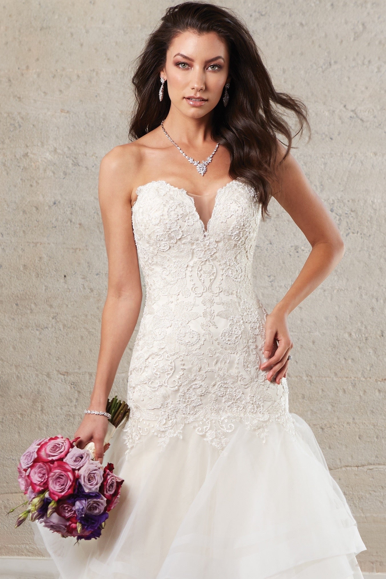 Nina Bracelet on Model Desire Kitty Chen Gown