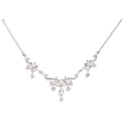 Priscella Cubic Zircona Crystal Necklace
