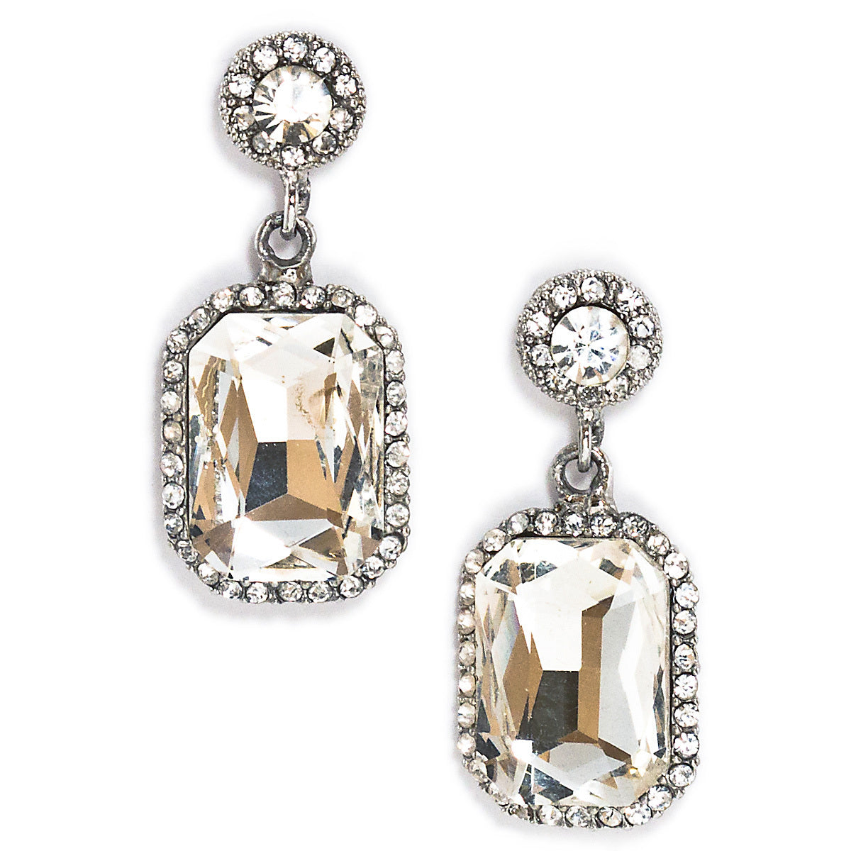 Serena Art-Deco Swarovski Crystal Earring Clear Crystal