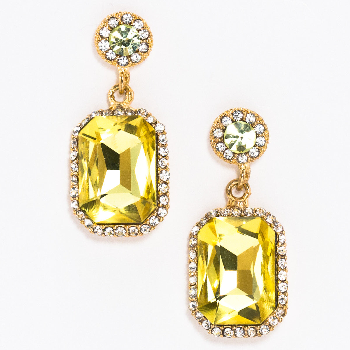 Serena Art-Deco Swarovski Crystal Earring Jonquil Crystal | Anna Bellagio