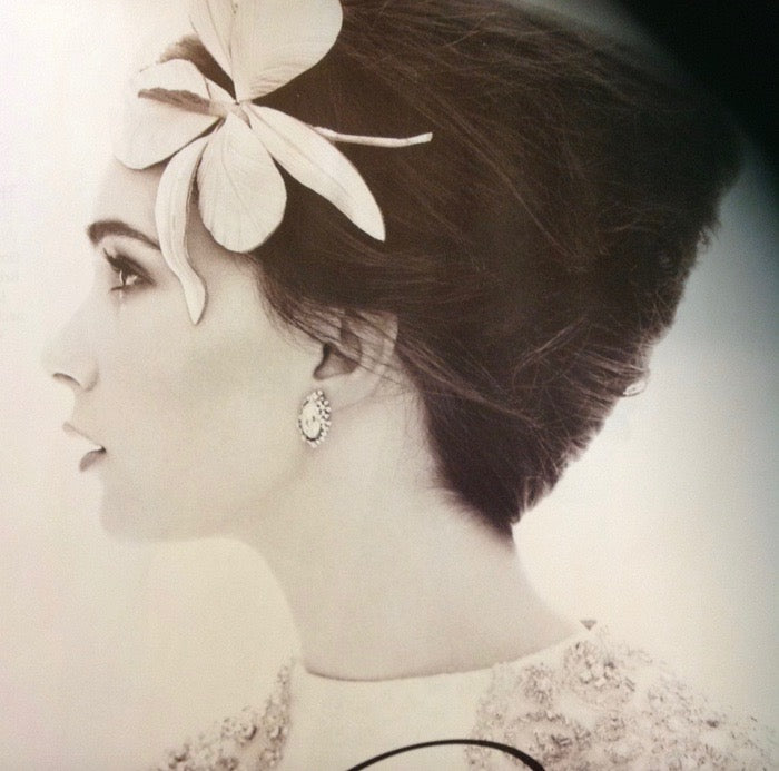 Elena Oval Swarovski Crystal Flower Earring Shot for the Knot Magazine