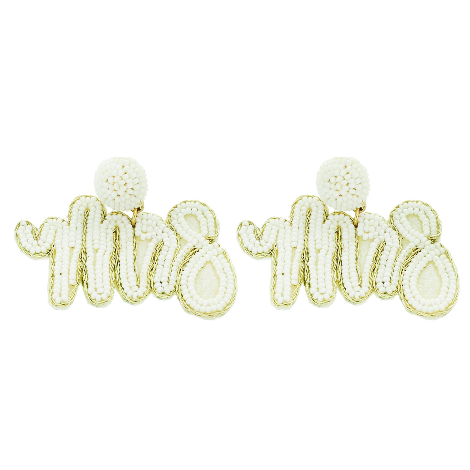 Mrs White Seed Bead Earrings