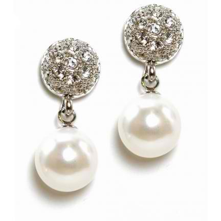Becca Freshwater Pearl and Crystal Earrings 