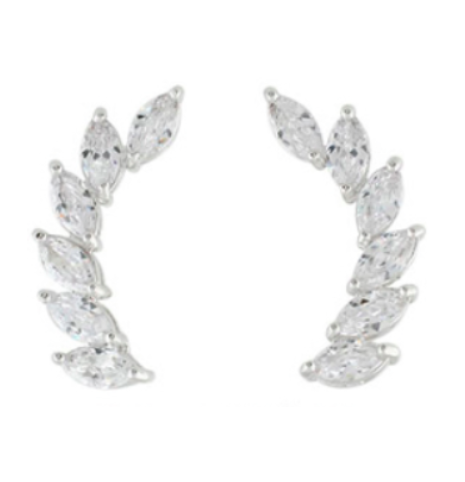 Bristol Crystal Ear Crawler Earrings | Anna Bellagio 
