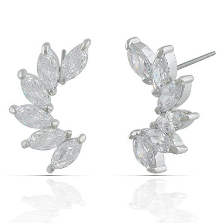 Bristol Crystal Ear Crawler Earrings | Anna Bellagio 
