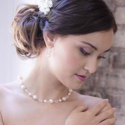 Brooklyn Colored Pearl and Crystal Necklace