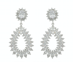 Carlotta Crystal Hoop Statement Earrings | Anna Bellagio 