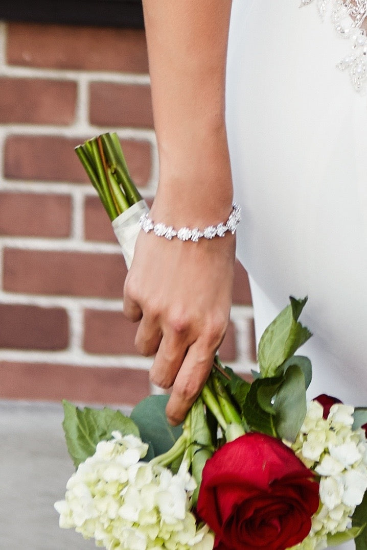 Chiesa Floral Bridal Bracelet w/Model