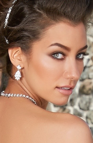 Chiesa Floral Earings | Anna Bellagio Model Image