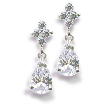 Dominique Cubic Zirconia Earrings from Anna Bellagio.
