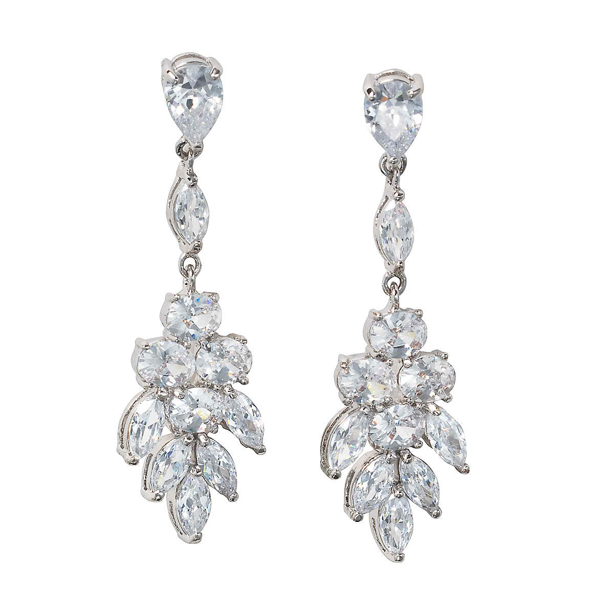 Mischa Romantic Cubic Zirconia Bridal Drop Earring 
