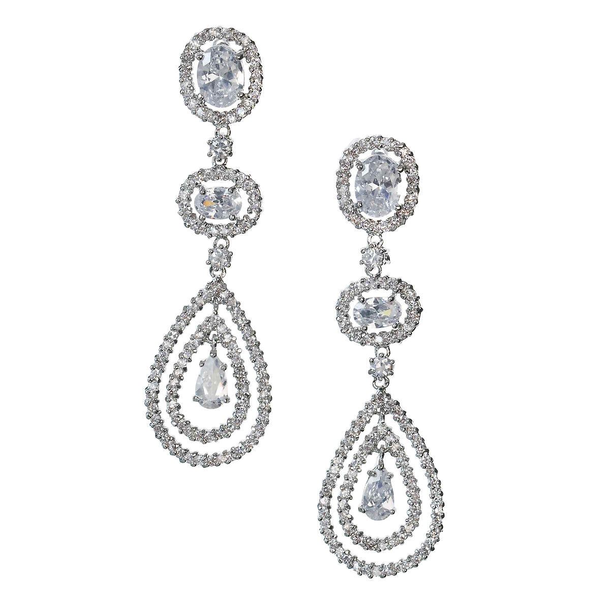 Lennox Dramatic Cubic Zirconia Statement Earring 