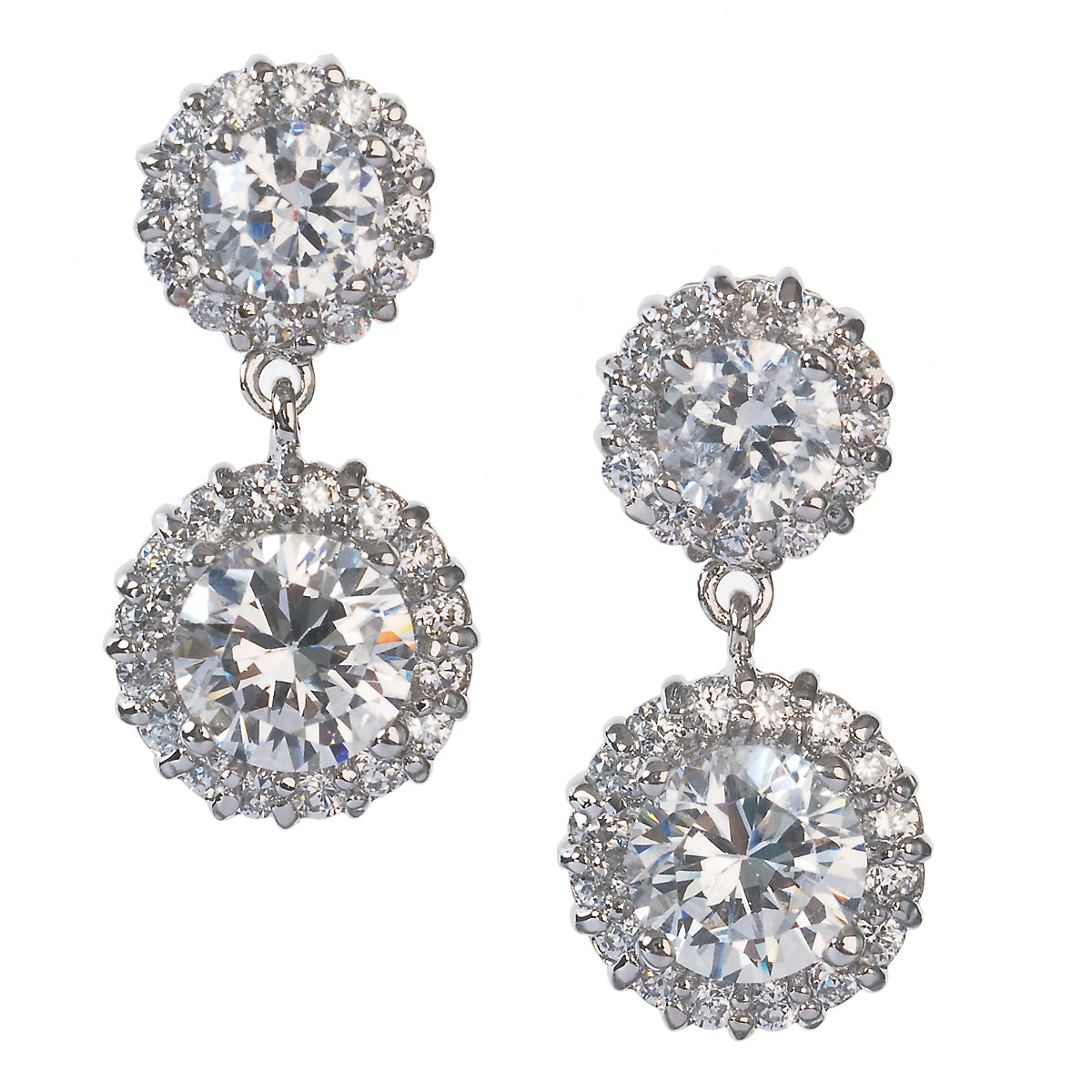 Amelia Earrings | Anna Bellagio  Floral Earring in set in all Cubic Zirconia Crystals