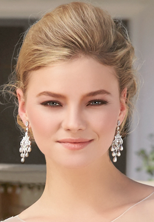 Eliana Freshwater Pearl Chandelier Earring Model Close-up