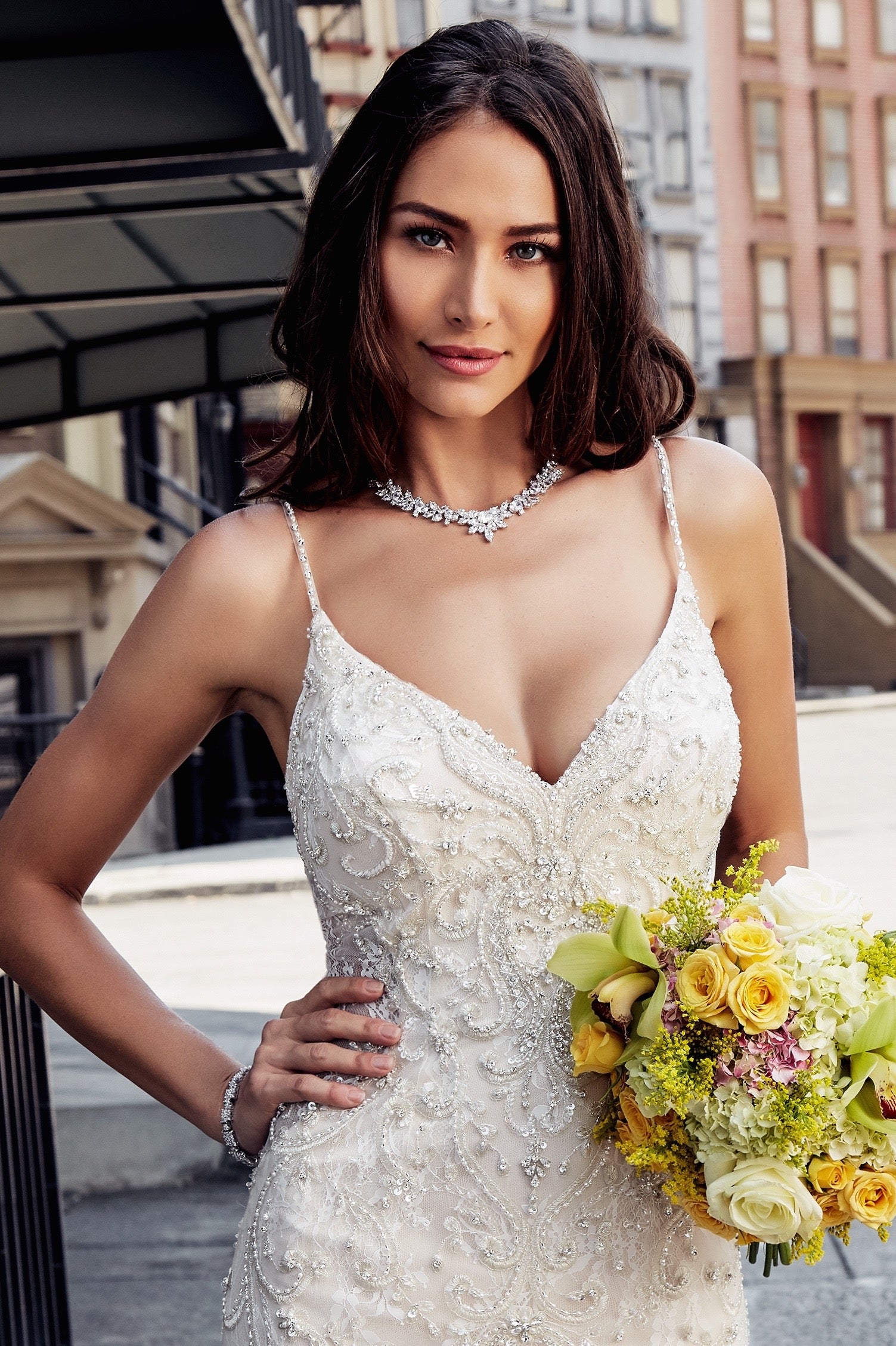 Everley Necklace on Model 2