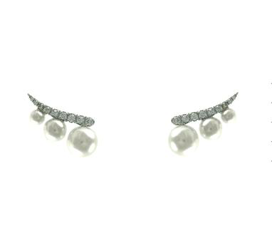 Gorjana Pearl and Crystal Ear Crawlers