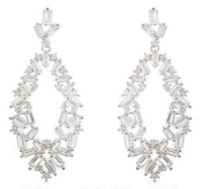 Ilaria Oval Crystal Hoop Earrings