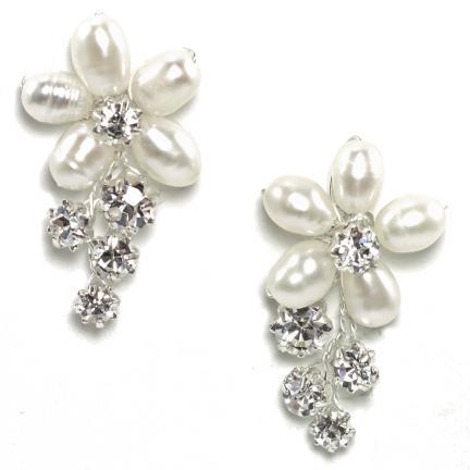 Lucia Freshwater Pearl and Crystal Earring 