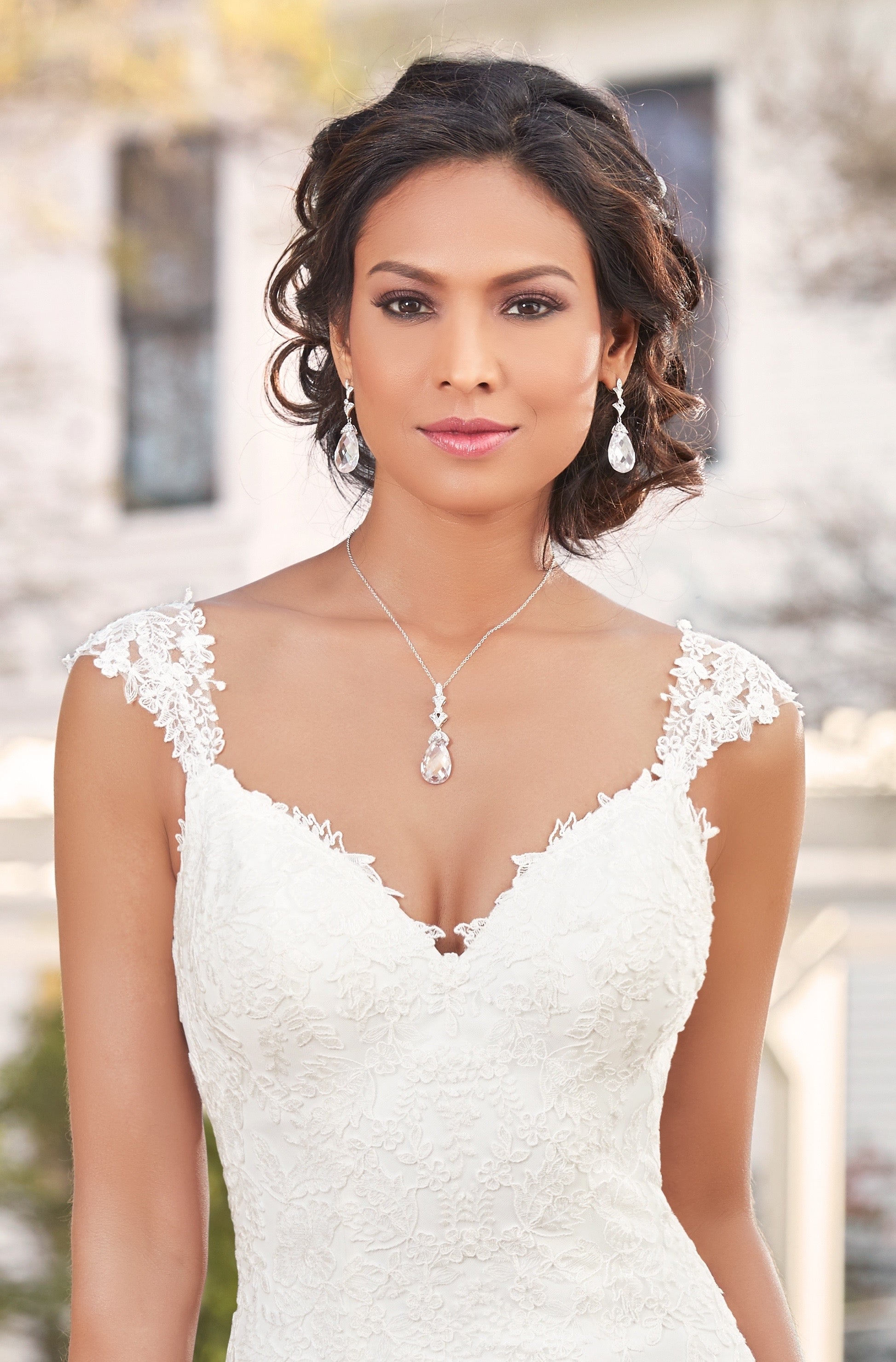 Lydia Swarovski Earrings on Model