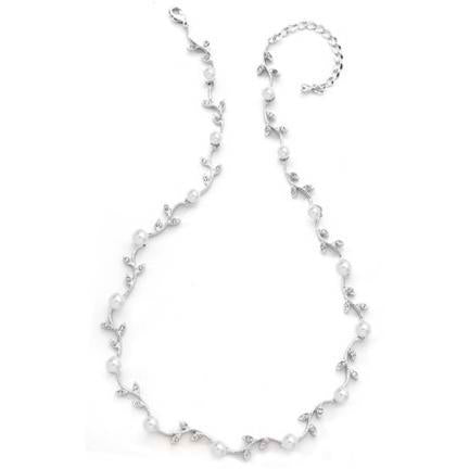 Miranda Pearl and Crystal Necklace 