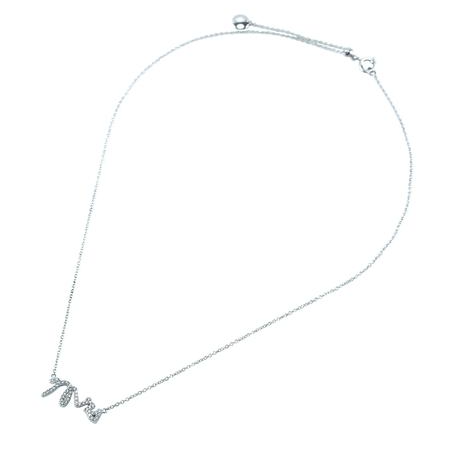 Mrs Pave' Crystal Silver Necklace