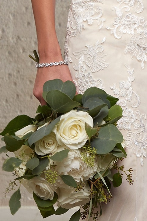 Nina Bracelet on Model/White Roses