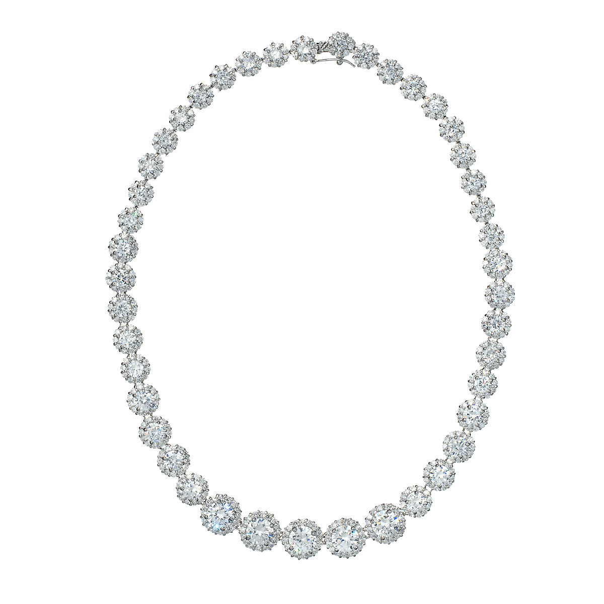 Amelia Necklace | Anna Bellagio Floral Inspired Necklace all in Cubic Zirconia Stones