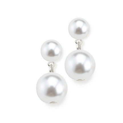 White Blossom Olivia Colored Pearl Earrings